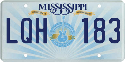 MS license plate LQH183