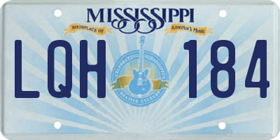 MS license plate LQH184