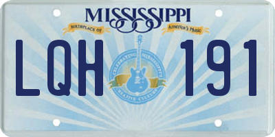 MS license plate LQH191