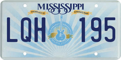 MS license plate LQH195