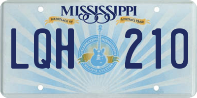MS license plate LQH210