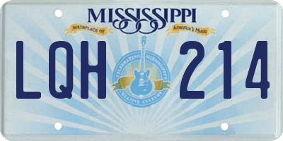MS license plate LQH214