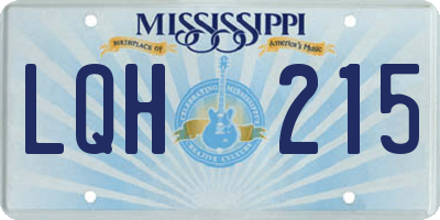 MS license plate LQH215