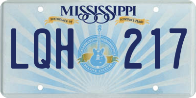 MS license plate LQH217