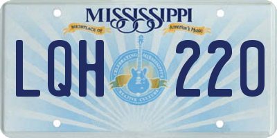 MS license plate LQH220