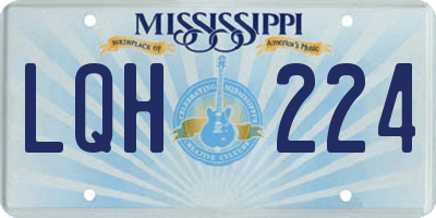 MS license plate LQH224