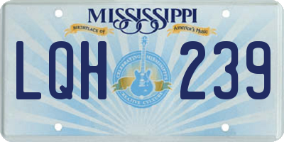 MS license plate LQH239