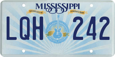 MS license plate LQH242