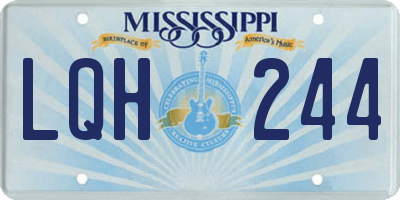 MS license plate LQH244