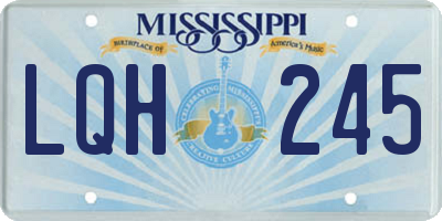 MS license plate LQH245