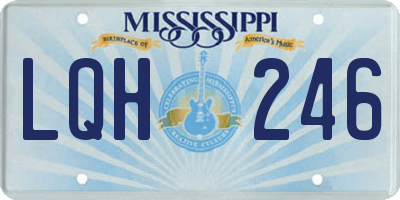 MS license plate LQH246