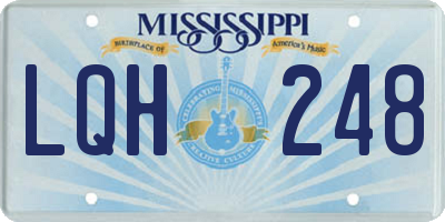 MS license plate LQH248
