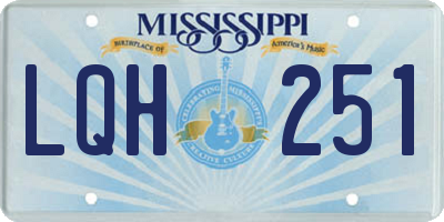 MS license plate LQH251