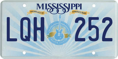 MS license plate LQH252
