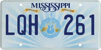 MS license plate LQH261