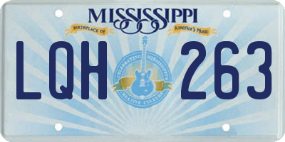 MS license plate LQH263