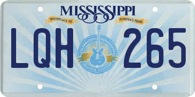MS license plate LQH265