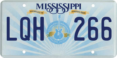 MS license plate LQH266