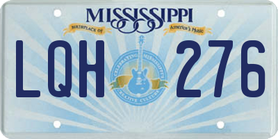 MS license plate LQH276