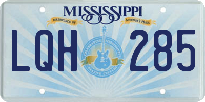 MS license plate LQH285