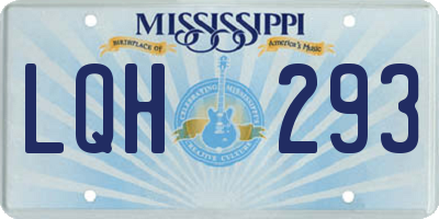 MS license plate LQH293
