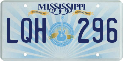 MS license plate LQH296