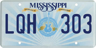 MS license plate LQH303