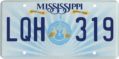 MS license plate LQH319