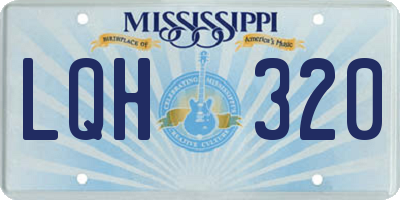 MS license plate LQH320