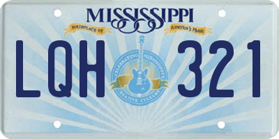 MS license plate LQH321