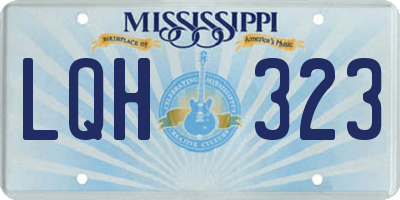 MS license plate LQH323
