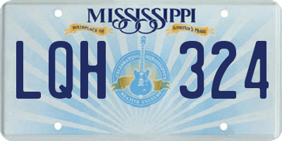 MS license plate LQH324
