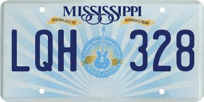 MS license plate LQH328