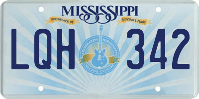 MS license plate LQH342