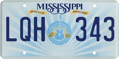 MS license plate LQH343