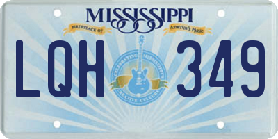MS license plate LQH349