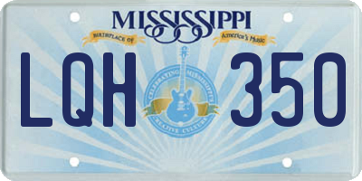 MS license plate LQH350