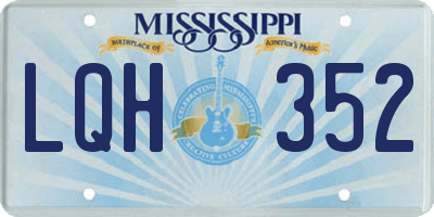MS license plate LQH352