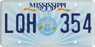 MS license plate LQH354