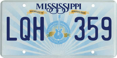 MS license plate LQH359