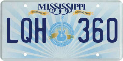 MS license plate LQH360