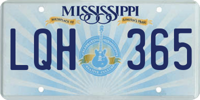 MS license plate LQH365