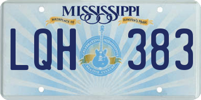 MS license plate LQH383