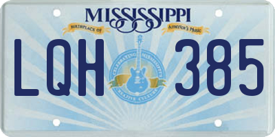 MS license plate LQH385