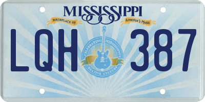 MS license plate LQH387