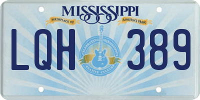 MS license plate LQH389