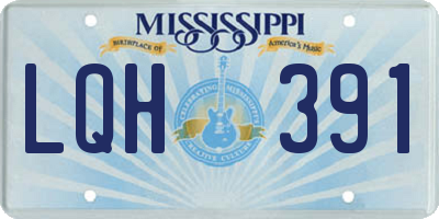 MS license plate LQH391