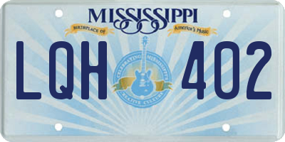 MS license plate LQH402