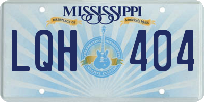 MS license plate LQH404