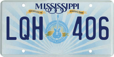 MS license plate LQH406